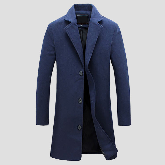 Ezra | Men's Notch Lapel Single-Breasted Coat